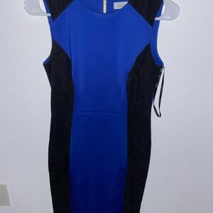 Calvin Klein Royal Blue and Black Mini Dress